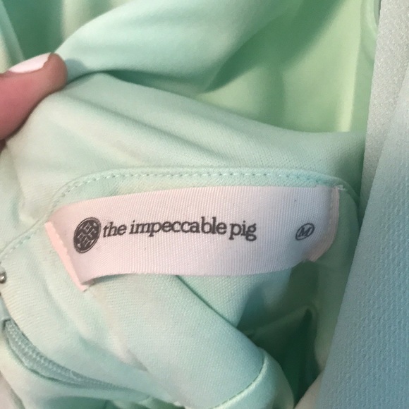 The Impeccable Pig Light Green Romper - Picture 3 of 3